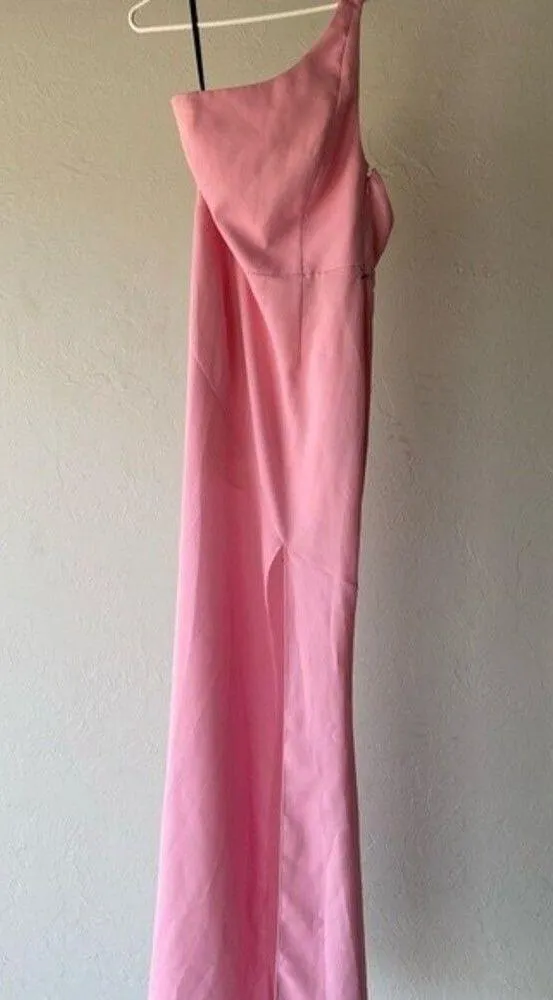 NBD pink one shoulder formal maxi dress - Image 3