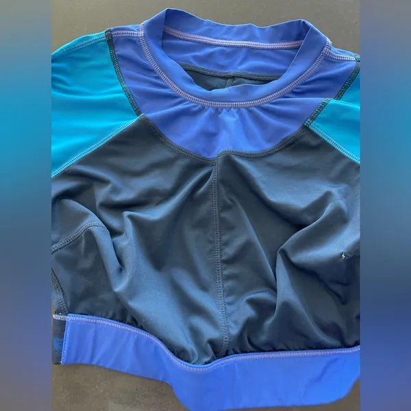JoyLab BLUE YOGA SET LEGGINGS AND CROP TOP S/M - Image 4