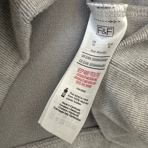 Florence & Fred Light Gray Hooded Pullover Sweatshirt - Image 3