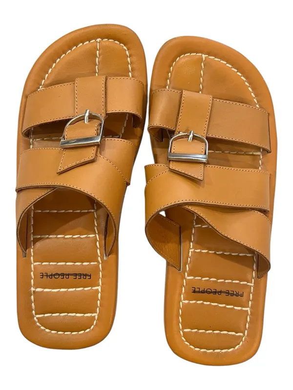 Free People Sloan Buckle Sandals Cinnamon Clay Leather Size 8 Sold Out - Image 3
