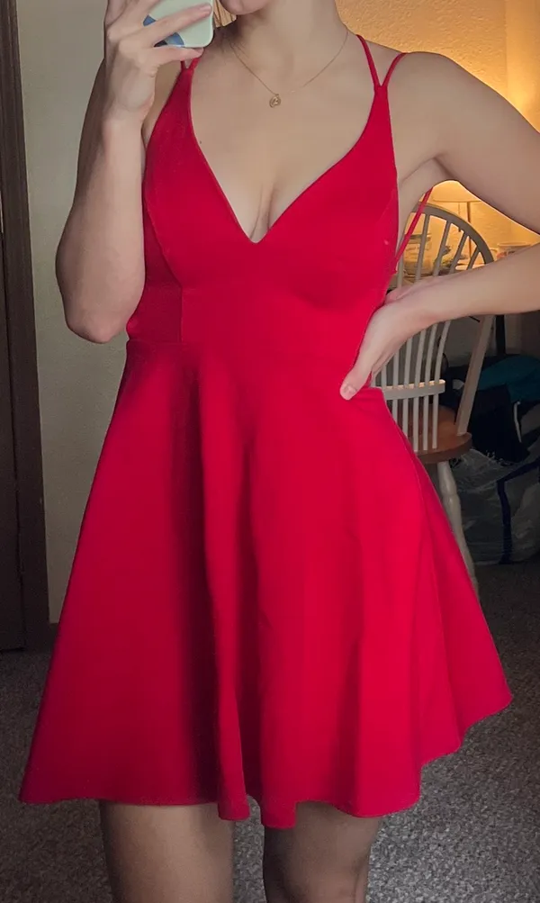 Lulus Red Backless Dress - Image 2