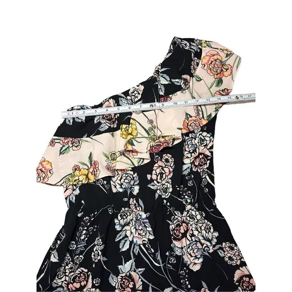 Aqua Pink Ruffle‎ One Shoulder Tiered Mini Dress Size XS - Image 6