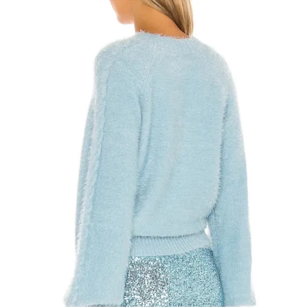 SHOW ME YOUR MUMU Vienna Sweater In Blue Knit - Image 5