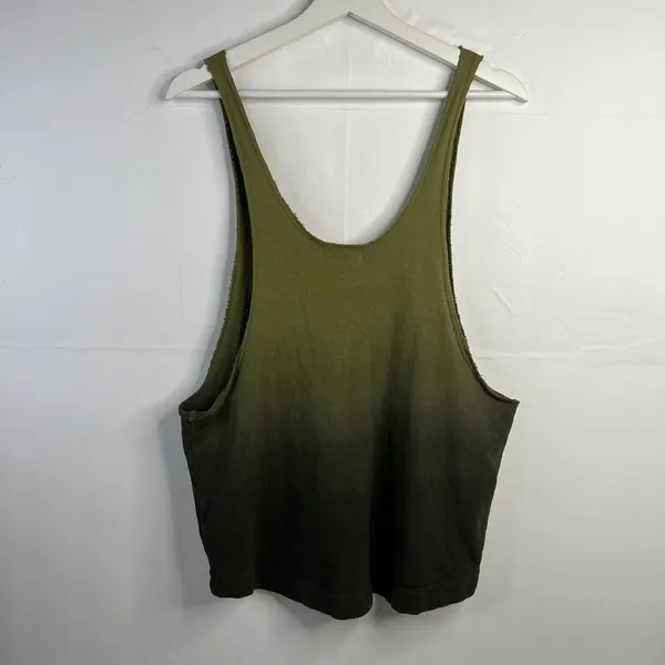 t.la Size S Tank Top Ombre Olive Green French Terry Raw Edge Anthropologie - Image 12