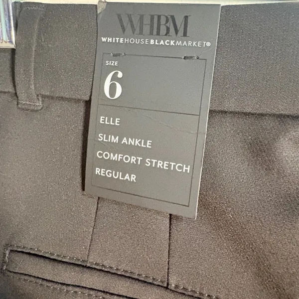 White House Black Market Elle Slim Ankle Pants 6‎ Black NWT Comfort Stretch - Image 5