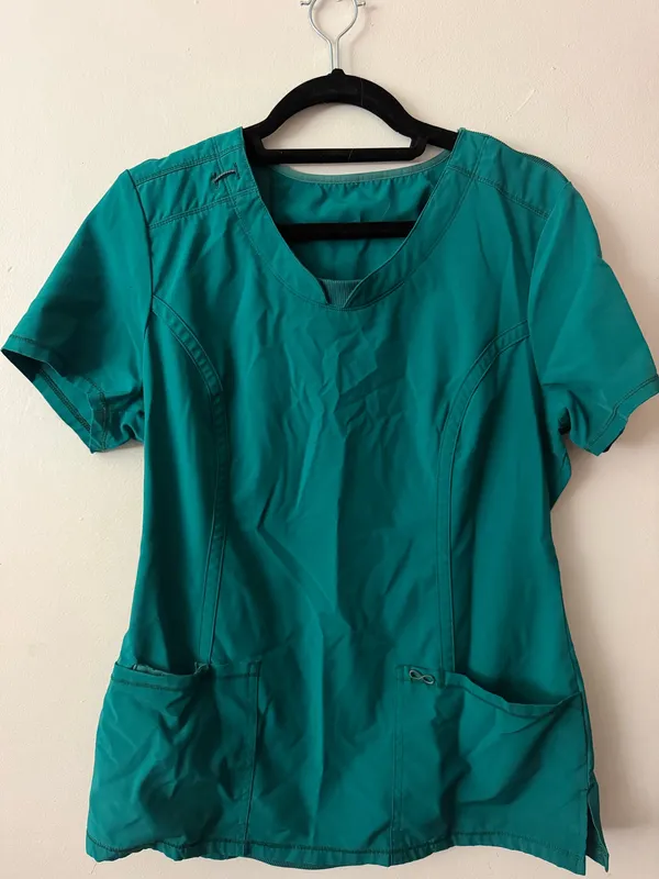 Cherokee Infinity Scrub Set Top & Bottom Medium Hunter Green - Image 3