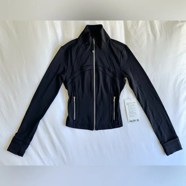 NWT Lululemon Define Cropped Jacket *Nulu - Black / Mirror Silver - 2 - Image 8