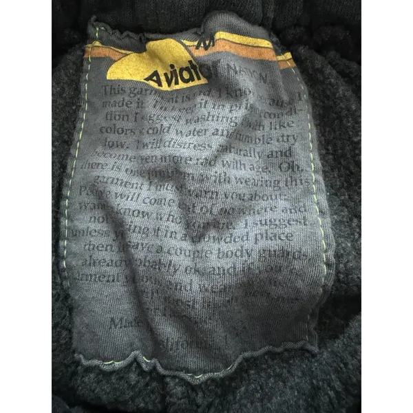 Aviator Nation Wide Leg Parrot Pocket Pants Faded Smoke Women's Size Medium - Image 11