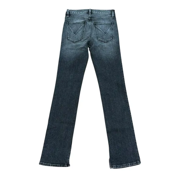 Hudson Nico Mid Rise Straight Inseam Split Black Star Denim‎ Jeans Size 25 NWT - Image 3
