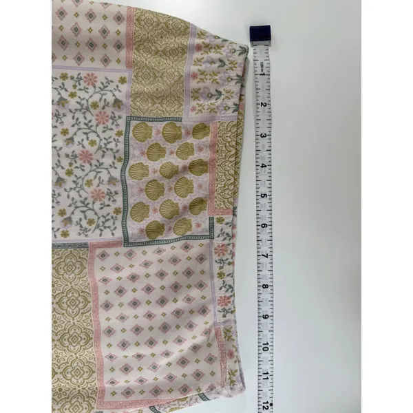 See You Monday Los Angeles Patchwork Floral Shell Maxi Skirt Pink Green Small‎ - Image 6