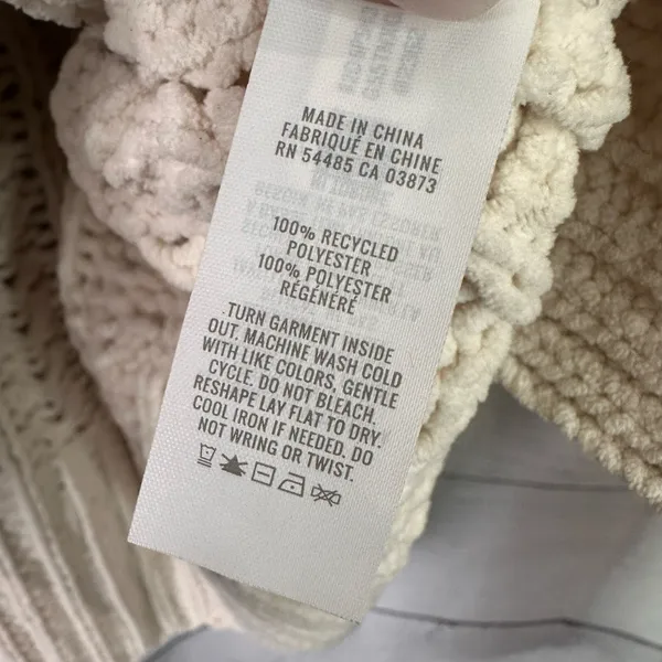 Aerie Cable Knit Chenille Sweater Womens XXS Cream Ivory Quarter Zip Pullover - Image 11