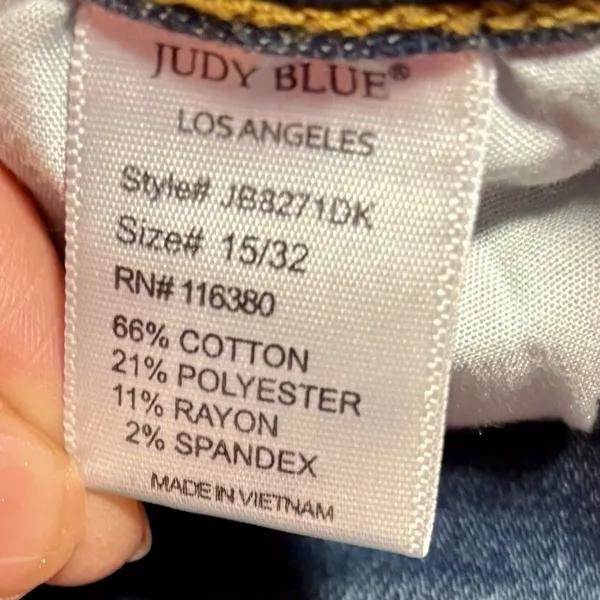 Judy Blue Relaxed Fit Jeans Women's Size 15/32 Style JB8271DK Distressed Casual - Image 9