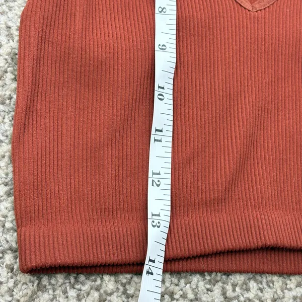 Free People Movement Free Throw Crop Tank Women S Rust Ribbed Racerback Top Yoga - Image 12