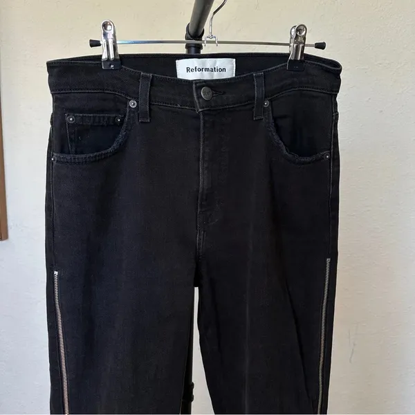 Reformation Hendrix High Rise Denim size‎ 27 black - Image 7