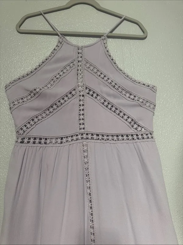 NWT Lulus Lavender Leads to You Crochet Lace Halter Dress XL - Image 3