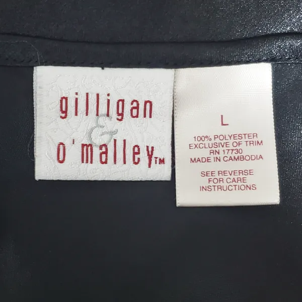 Gilligan & O’Malley Slinky Black Mini Slip Dress. Size: L.‎ - Image 5