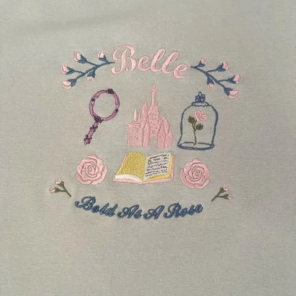 Disney Belle Light Blue T-Shirt with Blue Accents - Image 3