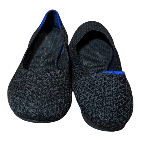 Rothy's The Flat Black Honeycomb Ballet Flats Shoes - Image 4