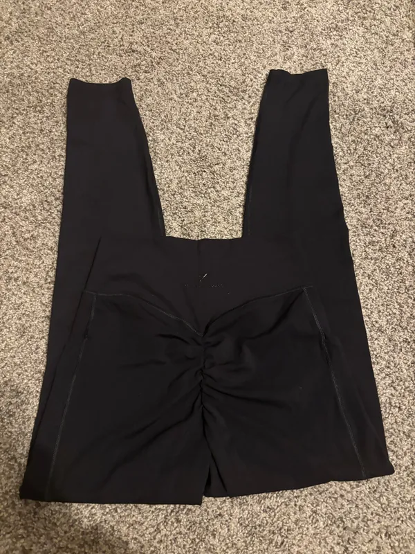 Black Whitney Gymshark Simmons Leggings Small - Image 2
