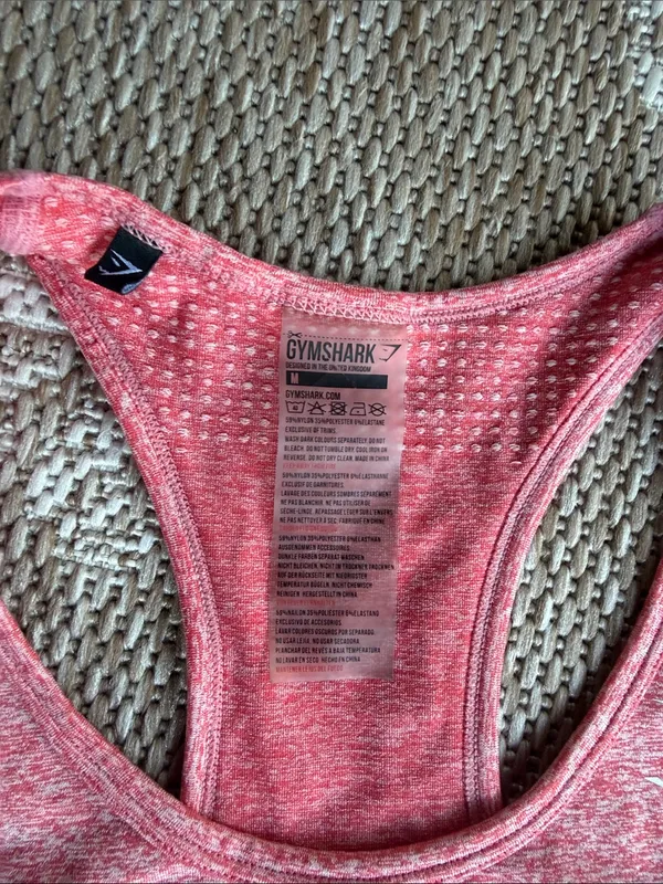 Gymshark Pink Seamless Performance Racerback Tank - Image 2
