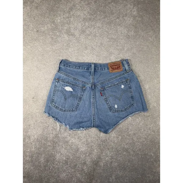 levis 501 shorts‎ womens cut off button fly mid rise 26 - Image 8