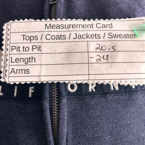 Hollister Fleece Lined‎ Hoodie Blue Large - Image 7