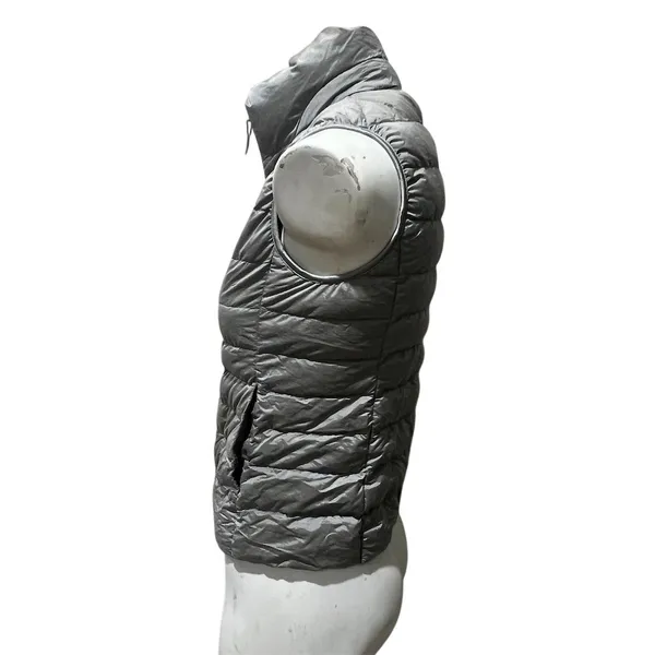 Uniqlo Ultra Light Down Puffer Vest Womens XS Gray Full Zip Packable - Image 2