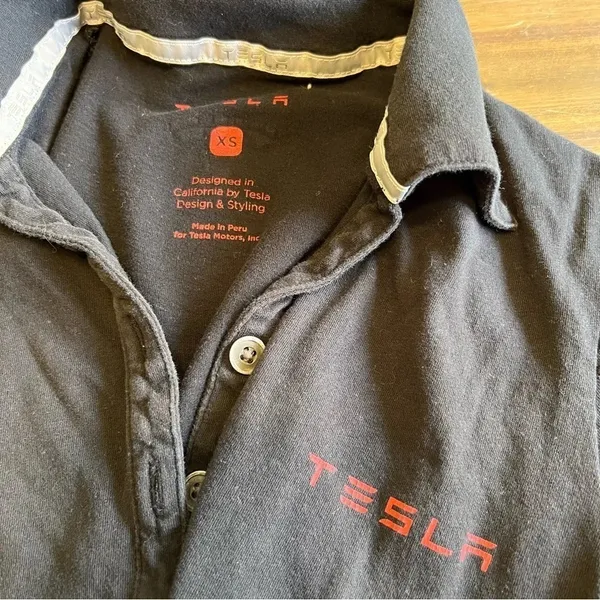 Tesla Black Logo Polo Size XS - Image 4
