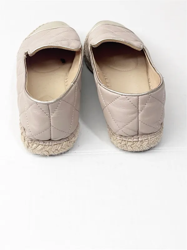 TALBOTS Izzy Quilted Nappa Leather Upper Espadrille Captoe Flats Size 8.5 Preppy - Image 9