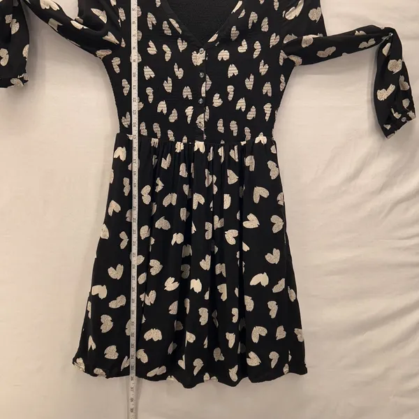 Maeve Anthropologie Heart Dress‎ Black Small - Image 16