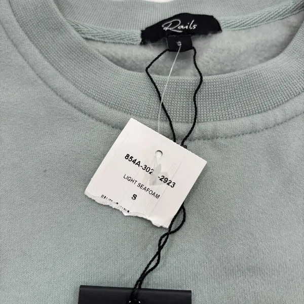 Rails Sweatshirt Womens Size Small Crewneck Pullover Light Seafoam NWT - Image 2