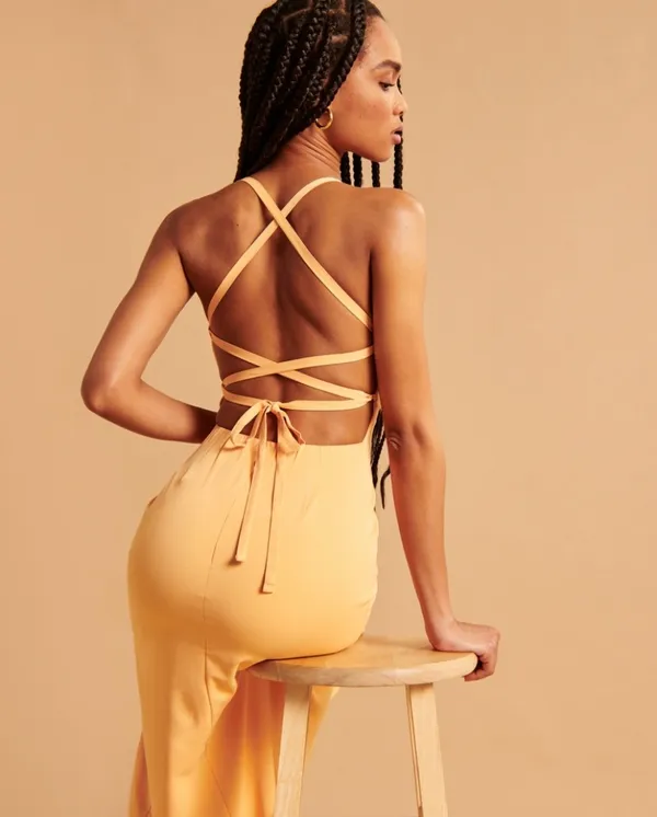 Abercrombie Yellow Midi Dress - Image 2