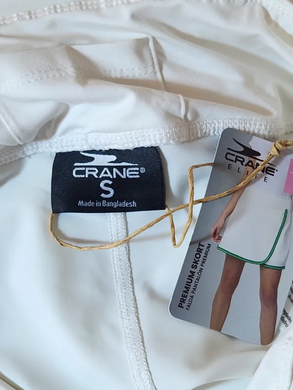 Crane White and Green Athleisure Skort NWT Size Small Flaw - Image 7