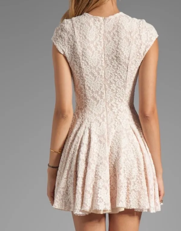 Torn by Cristal Lace Dress in Pink - Image 2