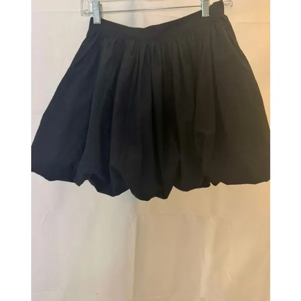 MABLE Poplin Bubble Mini Skirt in Black sz. S - Image 8