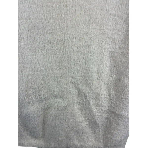 J. Crew Point Sur Heavy Ivory Faux Fur Zip Up Mock Neck Coat S - Image 7