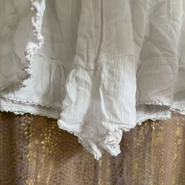 Aeropostale White High-Waisted Lace-Trim Flippy Skirt Skort XL - Image 5