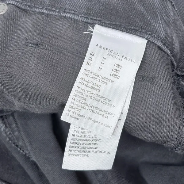 American Eagle Black Mom Straight Distressed Jeans - Image 6