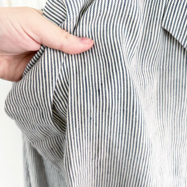 Antonio Melani Charlie Striped Linen Blend One Shoulder Bow Shift Mini Dress - Image 5