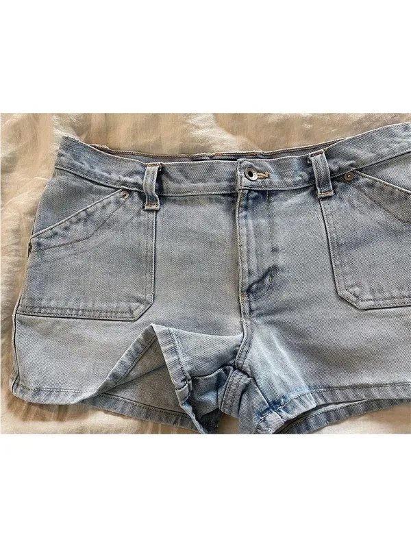 Yada Yada Denim Shorts | Carpenter Jean Shorts Vintage Y2K 90s - Image 3