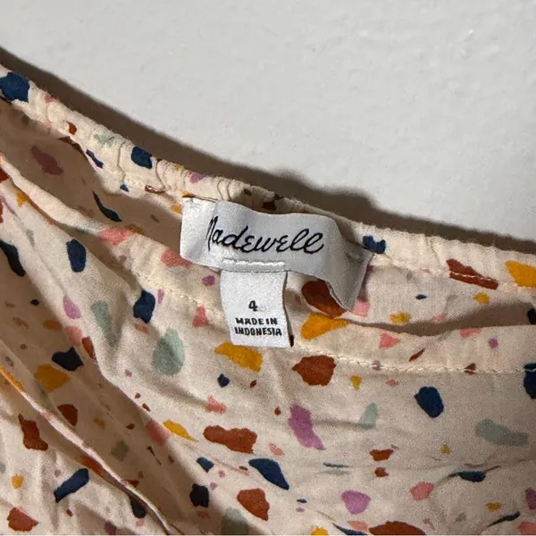 Madewell Women Cream‎ Beige Multicolor Camisole Top size 4 - Image 4