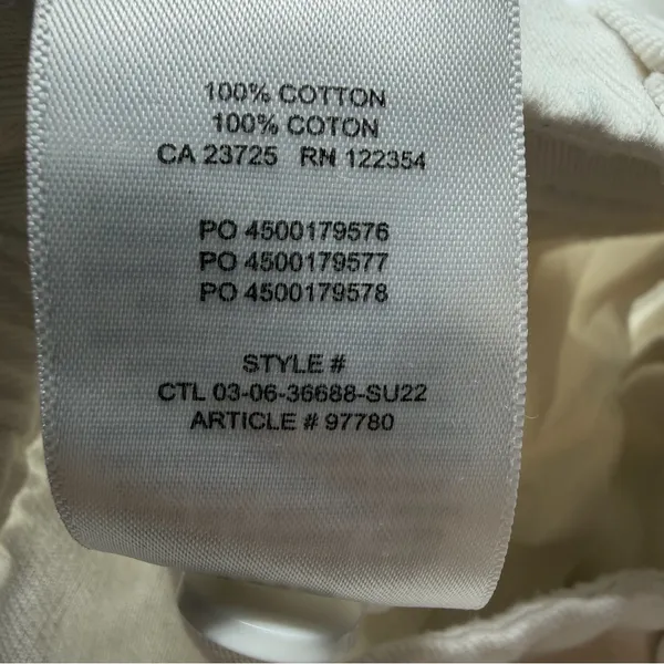 Aritzia TNA Cargo Pants XS Off White Wide Leg Utility Cotton Twill Style 97780 - Image 8