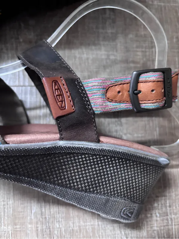 Keen Skyline Wedge Sandals Brown Multicolor Womens 8.5 Comfort Boho Chic Granola - Image 9