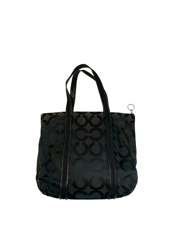 Coach Black Poppy Op Art Glam Tote - Image 5