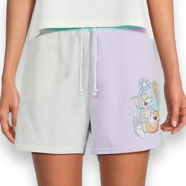Tom Jerry Women's Colorblock Basketball Short - Image 2