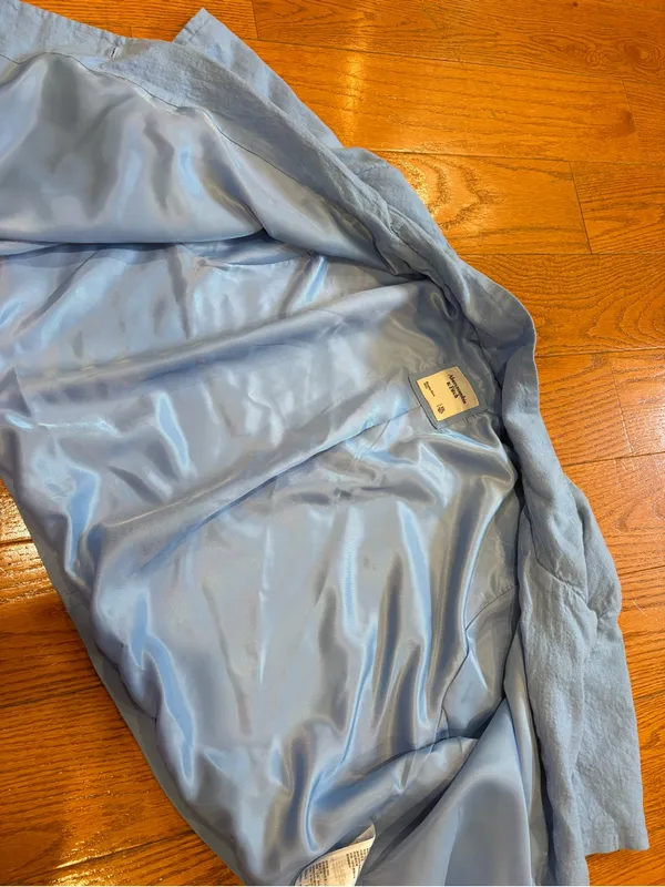 Abercrombie & Fitch Blue Cropped Blazer Jacket XXL Short Sleeve Preppy - Image 4