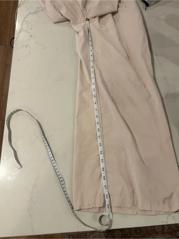 Forever 21 Wide Leg Track Pants in Soft Pink with Side Zipper size large - Image 7