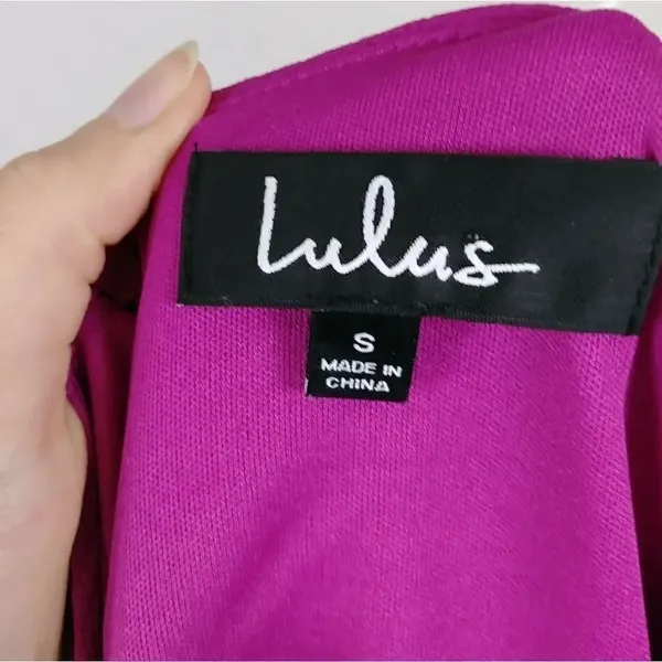 Lulu's Fuschia Bell Sleeve Mini Dress - Image 9