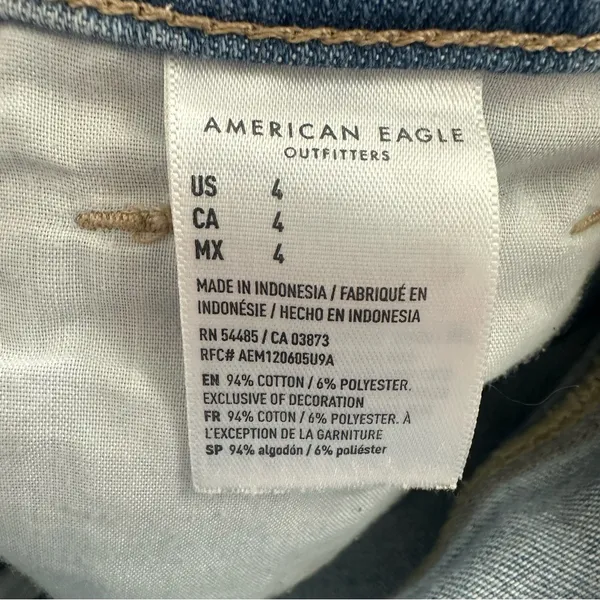 American Eagle Outfitters Ripped Denim Mom Jean Shorts, Size 4 - Image 10