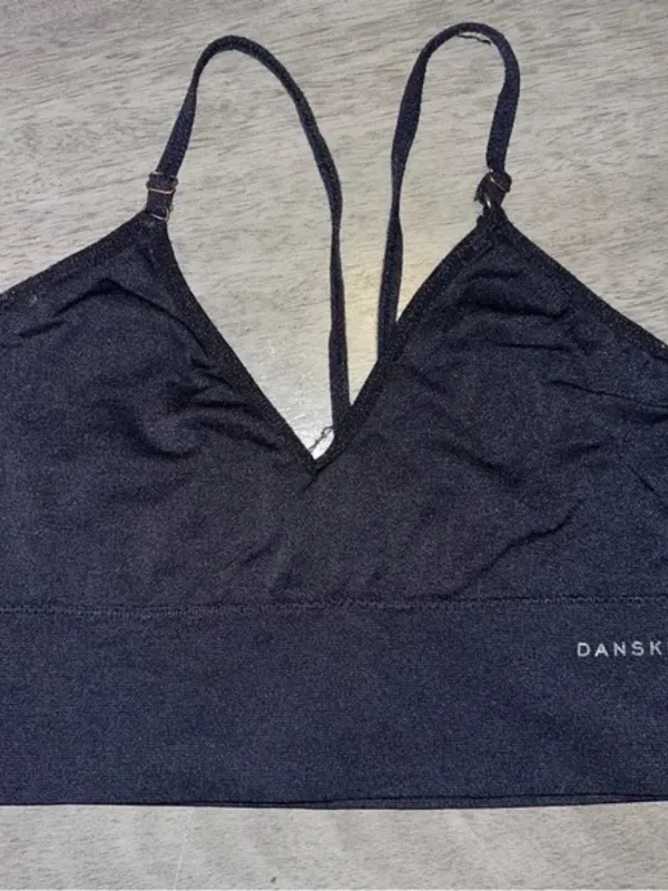 Danskin Longline Bralette Set - Grey & Black - Image 2